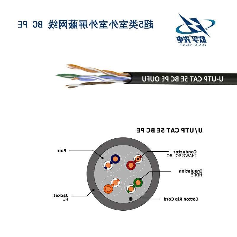 龙岩市U/UTP超5类4对非屏蔽室外电缆(23AWG)
